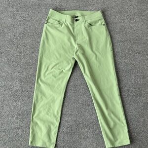 Public Rec Pants Mens 30x28 Green Slim Fit Stretch Chino Casual Tapered Leg
